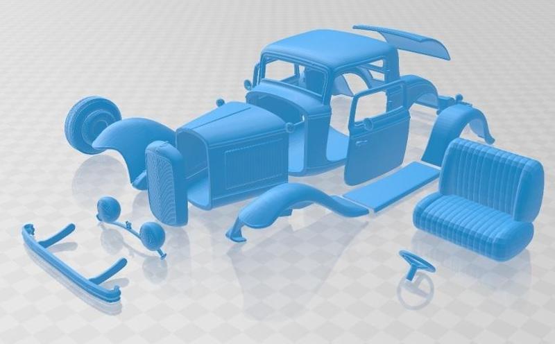 Model B De Luxe Coupe V8 1932 Printable Car