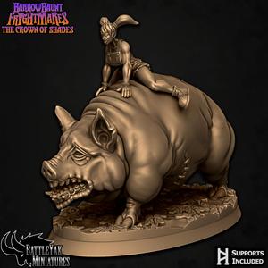 Farmer's Daughter on Prized Hog A