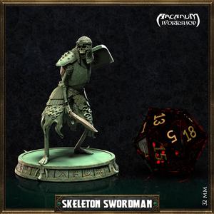 Skeleton SwordMan (32mm)