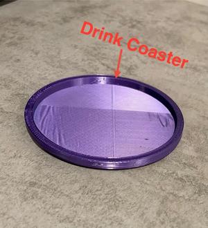 Drink Coaster - STL MODEL FILE, GCODE PRINT FILE   