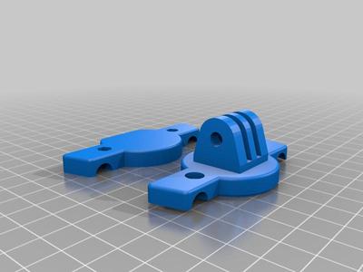 Combination AirTag and GoPro Mount for bike saddle rails