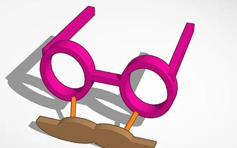 glasses with mustache   