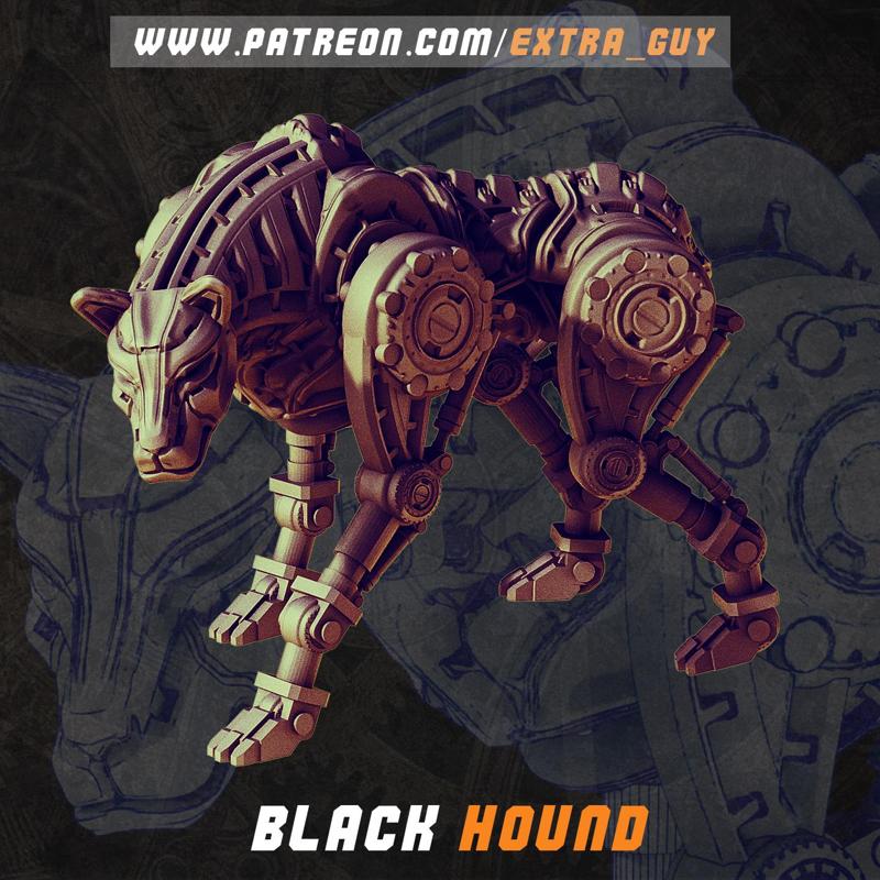 Steampunk Black Hound 28mm-40mm