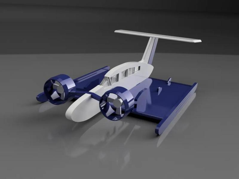 Ekranoplan Volga-2 kit card plane / Экраноплан Волга-2 кит набор "литник"   