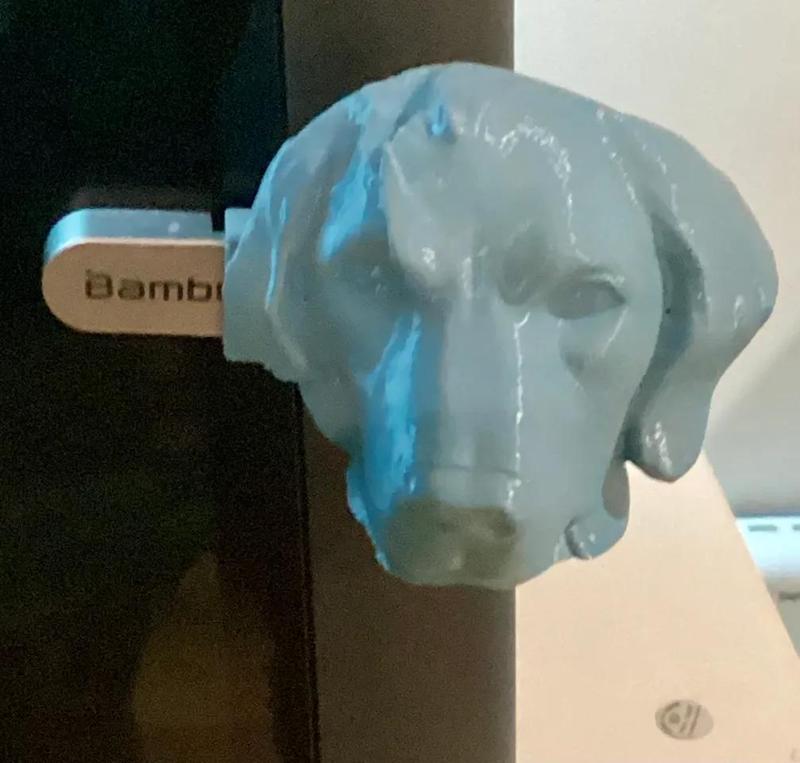 Dog Head door knob for p1s 3d printer   