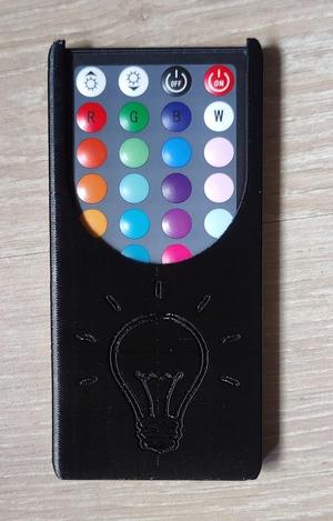 Big RGBW LED Remote Control Wall Mount With Light Bulb Ingraved