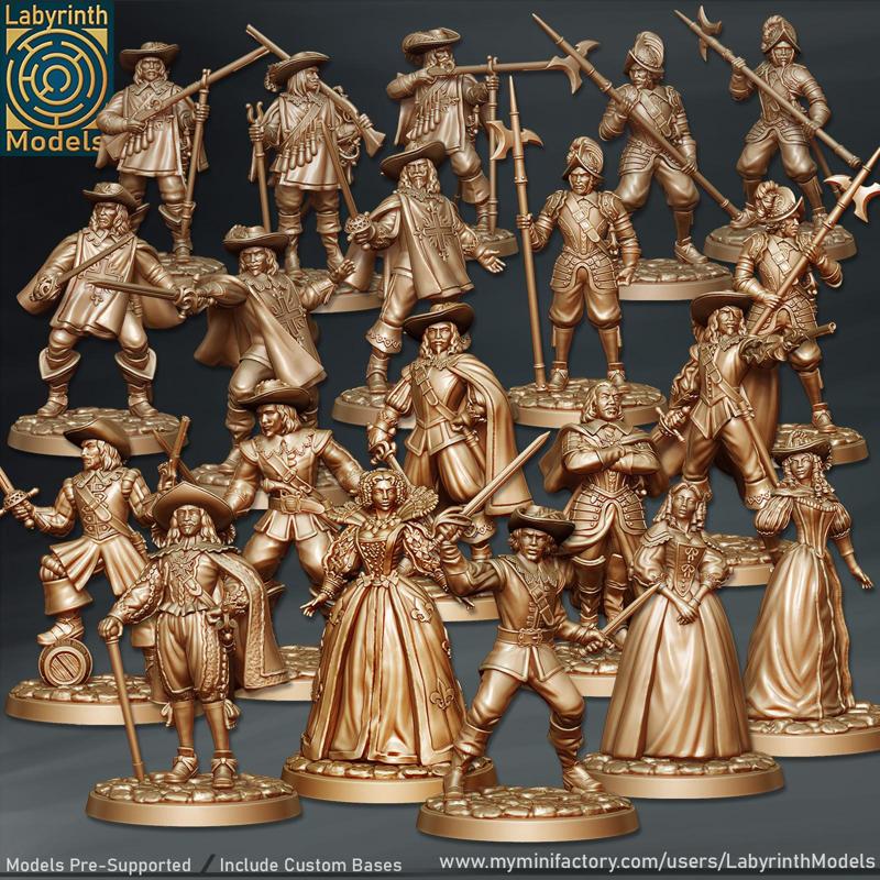 The Three Musketeers Collection - 32mm scale