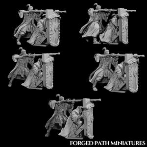 Ronin Gunners - 5 Japanese Samurai Matchlock Arquebusiers | Bushido STL Miniatures