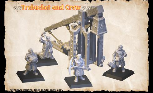 Trebuchet and crew