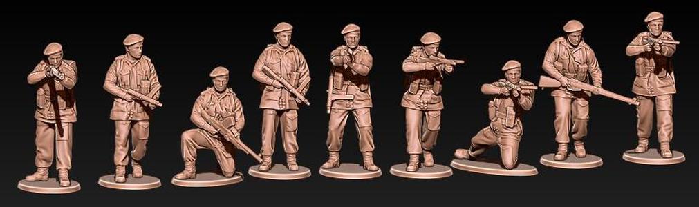 ww2 british paras in beret