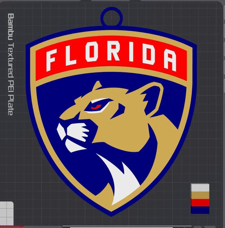 Florida Panthers Oversized Necklace Logo   