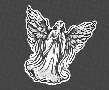Angel I decoration .3mf .stl colors x4   