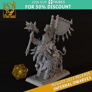 Taurukh Commissioner - Infernal Dwarves - Titan Forge Miniatures August 2023