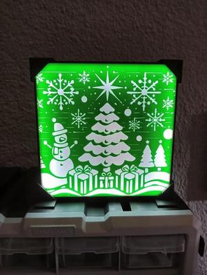 Christmas Lamp (DIY) With Easy Solution To Change Front !   