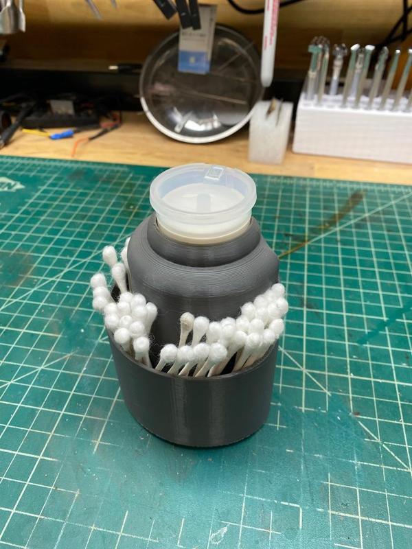 Q-tip Holder for Isopropyl Alcohol