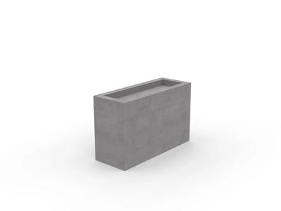 Scale Rectangular Concrete Planter   