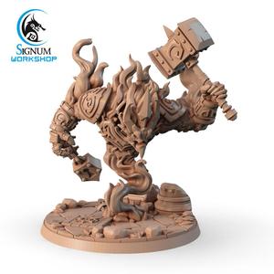 Firestorm Elemental with hammer