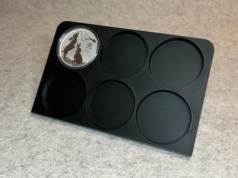 Display stand holder for 6 silver coins 1oz