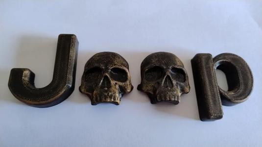 Anagram Emblem Jeep Skull Cherokee Grand Cherokee Renegade Wrangler Rubicon