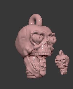 KEYCHAIN - LOVE SKULL - KEYCHAIN