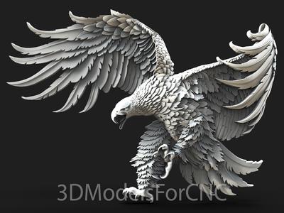 3D Model STL File for CNC Router Laser & 3D Printer Eagle 13