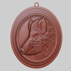 Wild boar Animal Pendant Wild boar Animal Necklace for CNC Router Laser & 3D Printer