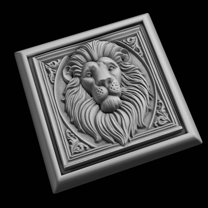 Lion Animal 3D Model for CNC Router Laser & 3D Printer