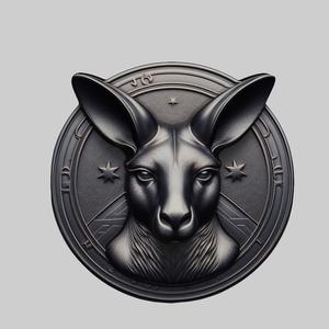 Kangaroo Animal Head Kangaroo Animal Medallion for CNC Router Laser & 3D Printer
