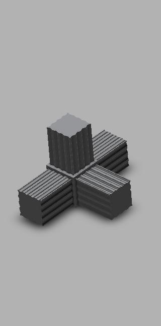 innesti tubolari alluminio 20X20