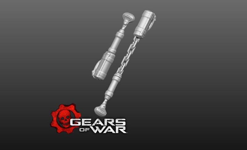 smoke granade Gears Of War 3d model 1:12
