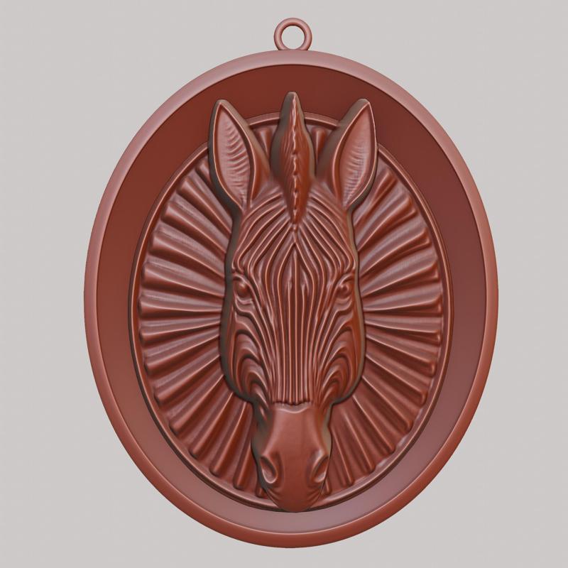 Zebra Animal Necklace Zebra Animal Pendant for CNC Router Laser & 3D Printer