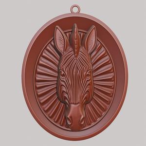 Zebra Animal Necklace Zebra Animal Pendant for CNC Router Laser & 3D Printer