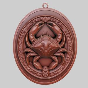 Crab Animal Pendant Crab Animal Necklace for CNC Router Laser & 3D Printer