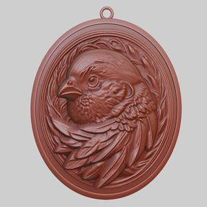 Sparrow Animal Pendant Sparrow Animal Necklace for CNC Router Laser & 3D Printer