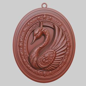 Swan Animal Pendant Swan Animal Necklace for CNC Router Laser & 3D Printer