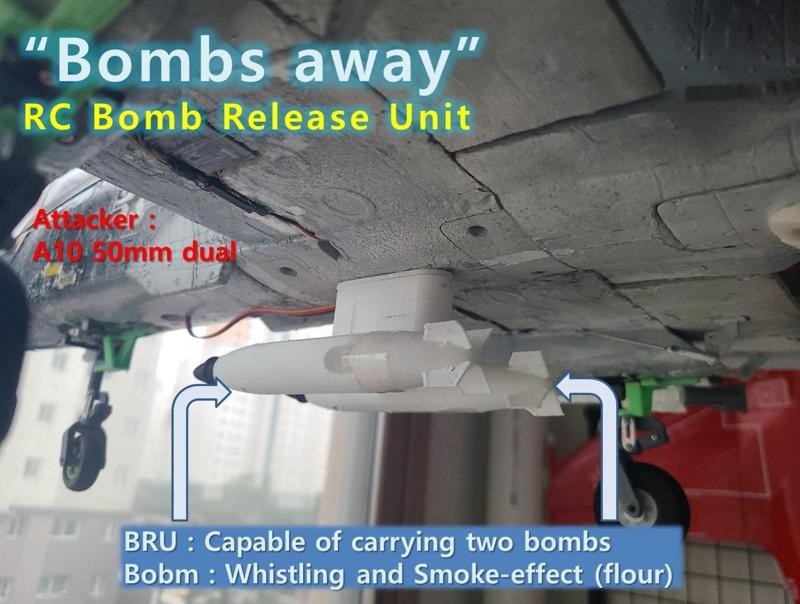 "Bombs away" RC aircraft drop 2 bombs remotely (simple is the best!)