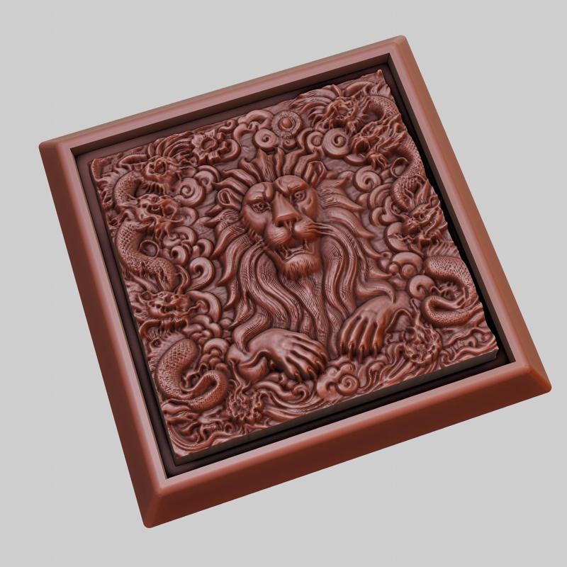 lion Animal 3D Model for CNC Router Laser & 3D Printer