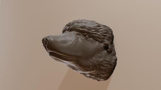 honey badger head wall mount stl