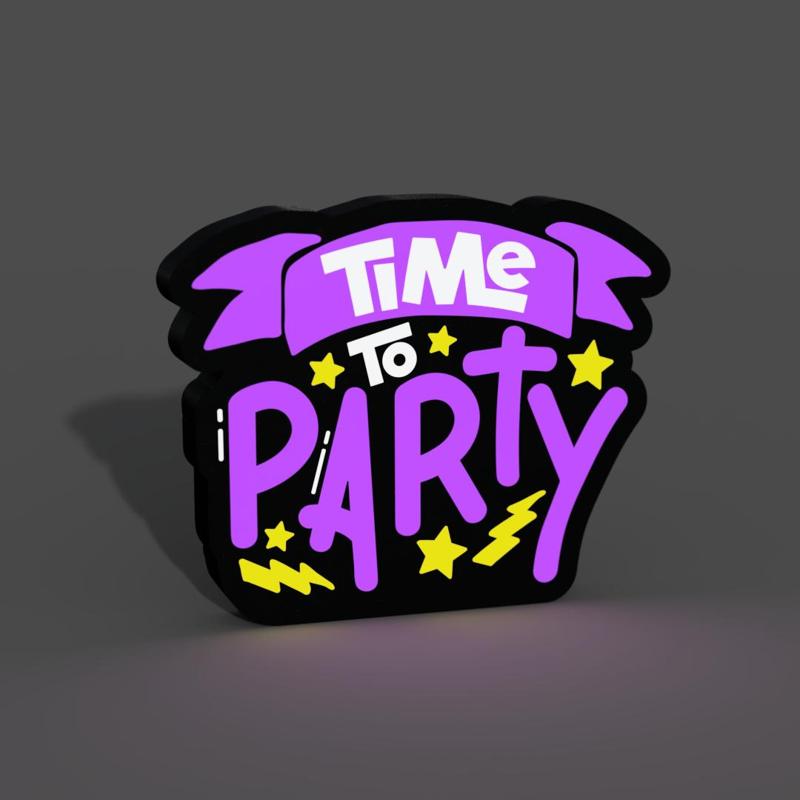 Time to Party Lightbox LED Lamp