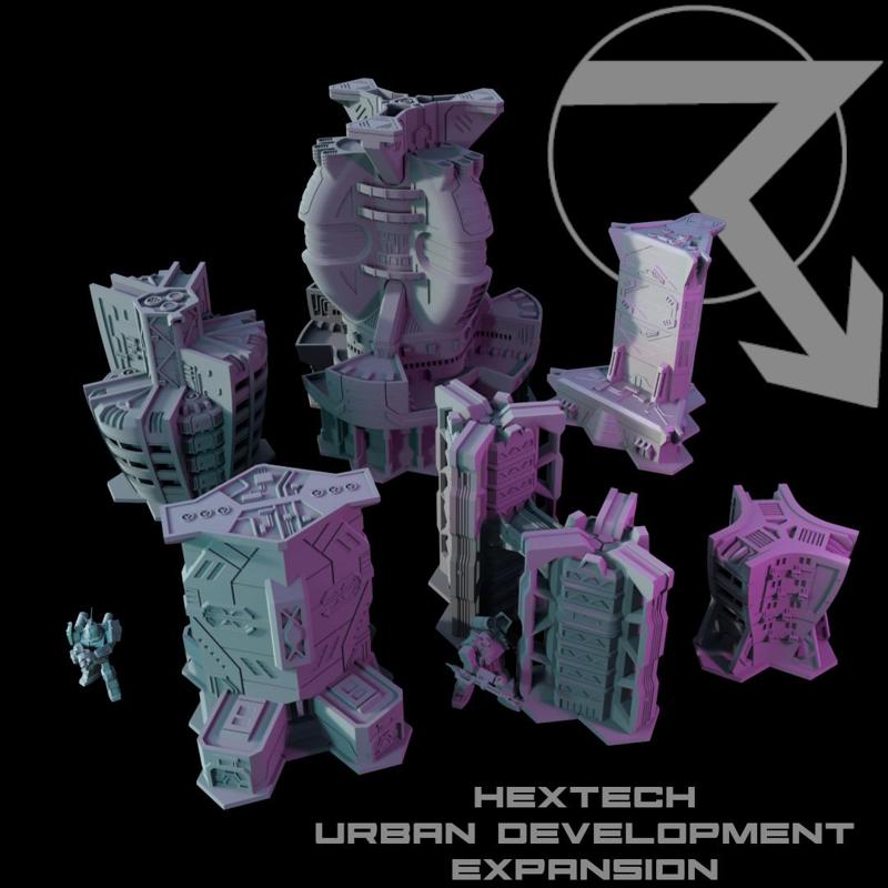 HEXTECH - Trinity City - Urban Development Expansion (Battletech Compatible Hex Terrain)