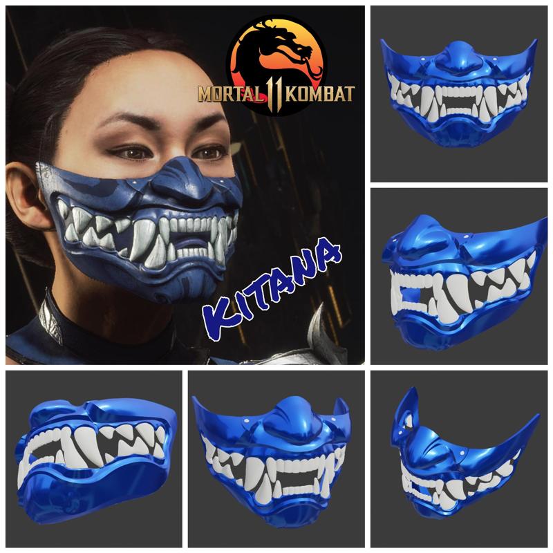 Kitana mask from Mortal Kombat 11 - Regal Daugther of Edenia