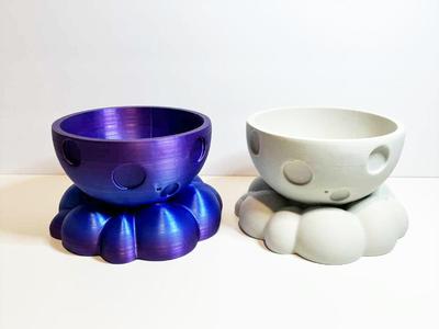 Moon bowl on clouds