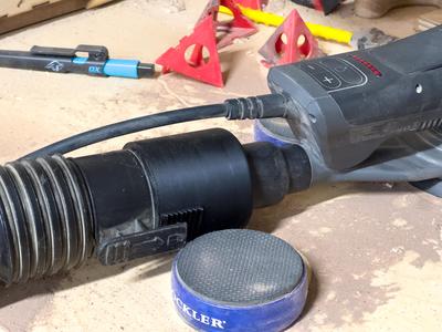 3M Xtract sander to RIDGID Shop Vac 2.5 inch hose adapter