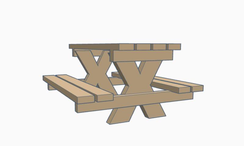 dollhouse picnic table