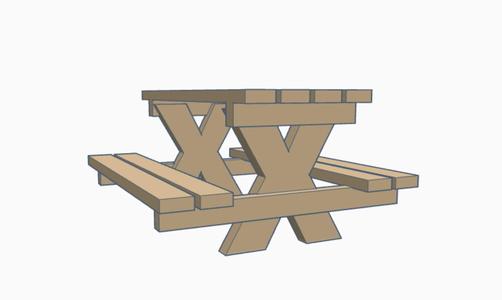 dollhouse picnic table