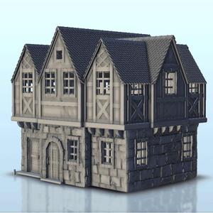 Medieval stone house 28 - Alkemy Lord of Rings War of the Rose Warcrow Saga 28mm 15mm