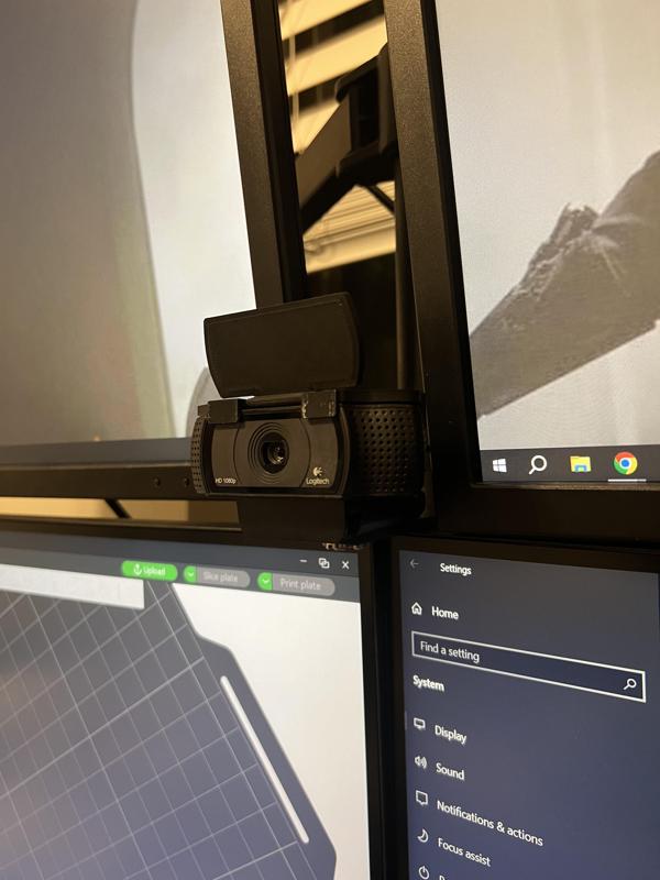 Quad Monitor Arm Webcam Mount