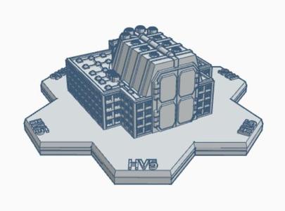 Hardened Mech Factory Hex Map Scale HMSMil023
