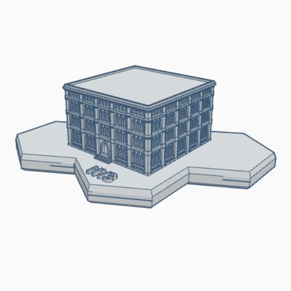 Gothic Building HMSG118 Hex Map Scale