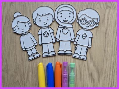 Cute Kids Girl Boy Children No Ams Color Diy Set 5